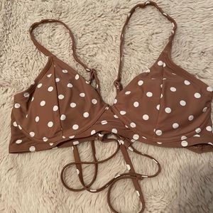 polka dot swim top